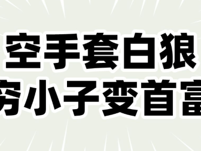 空手套白狼的行业或渠道有哪些？